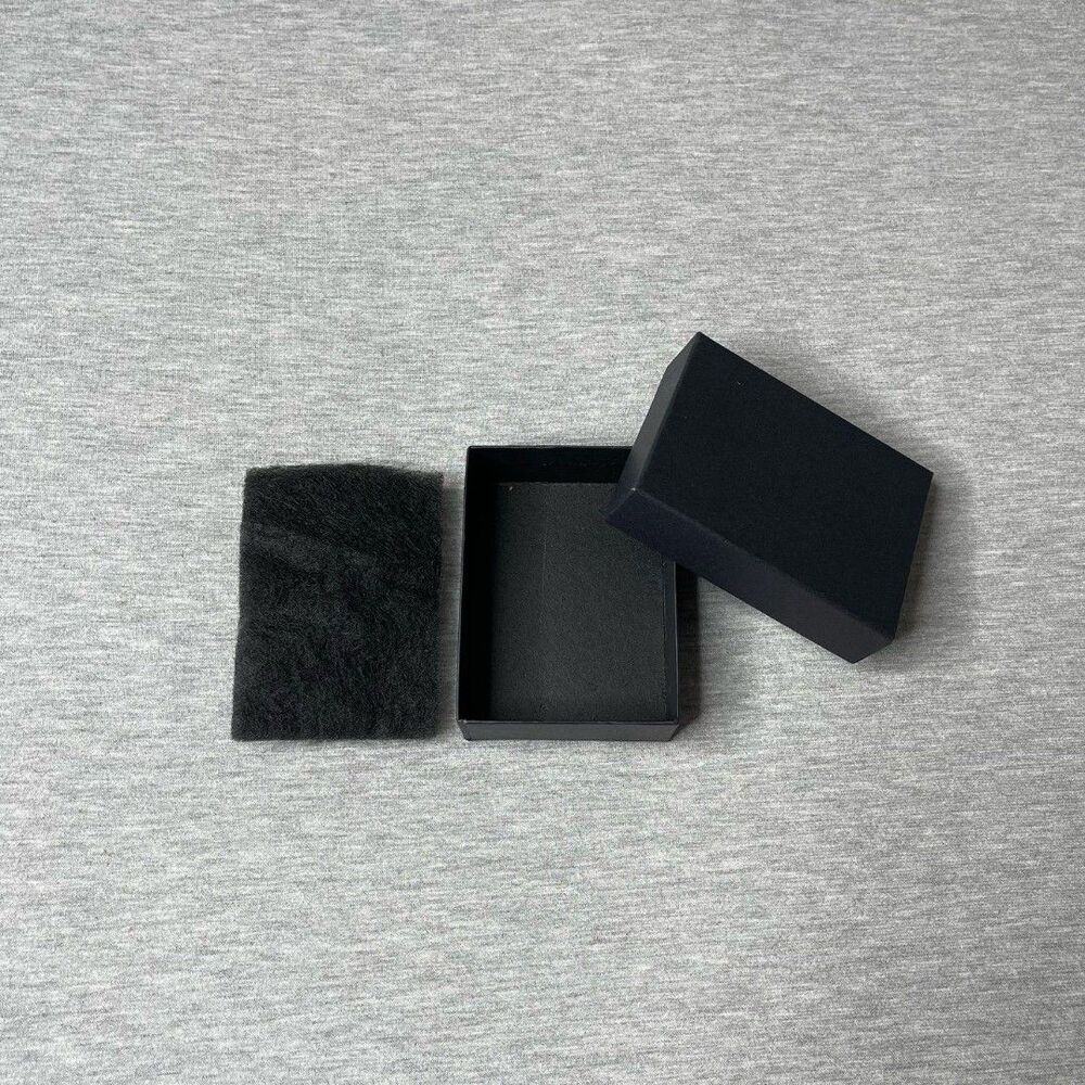 Macy’s Solid Black 4” x 3” Jewelry Necklace & Bracelet Gift Box